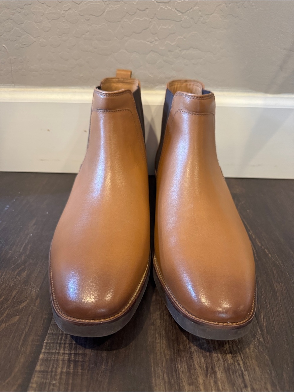 Men's Tan Leather Johnston & Murphy Chelsea Boots